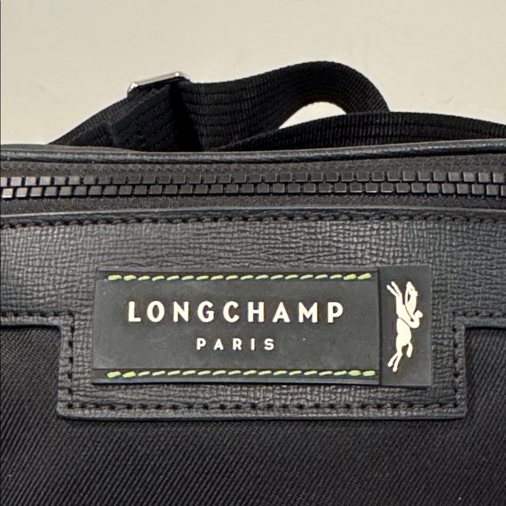 **SOLD** Longchamp Bag Black Nylon Belt Bag Fanny Pack Rare - Picture 5 of 17
